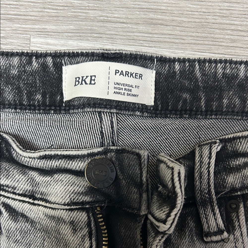 BKE Parker High Rise Ankle Skinny Jeans in Black and Gray
